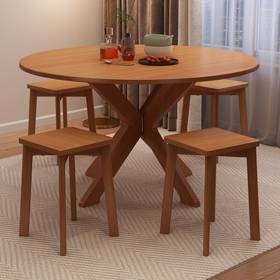 可折叠桌子餐桌家用小户型实木吃饭圆桌多功能新型靠墙折叠小桌子