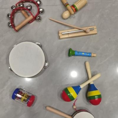 奥乐尔夫儿童打OOQ击器套装组合音乐铁铃鼓棒响板铃三角沙锤琴响