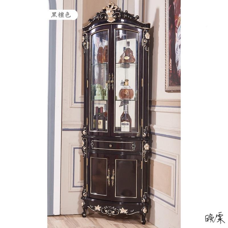 转书桌书房柜欧式酒柜全实木墙角角靠墙书雕转角卧室弧形三角TKL