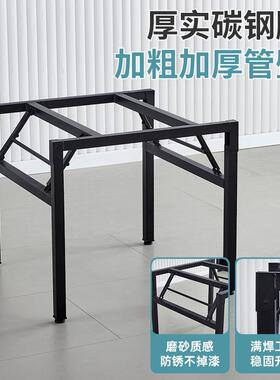 折叠大用餐桌家酒店餐馆宴席AZF圆桌面圆带转盘简约桌面板实木饭