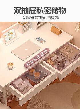 桌子女用生卧室带抽屉书桌学生家简易化妆屋a089学桌出租办习公电