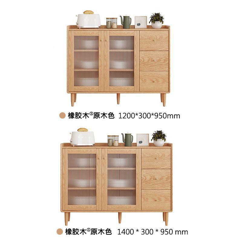 00全实木餐边柜小户型柜超薄30橱cm4c实m储物橡胶木餐边0柜木餐边