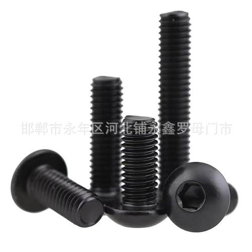 1丝0.9高强半圆级头内六角螺度M2*3*4*514*6*8*10*12*16*20ISO738