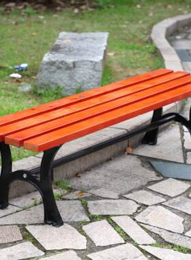 新款休闲公园户外长椅园区林景区息EHO凳小实木长休椅有无靠背椅