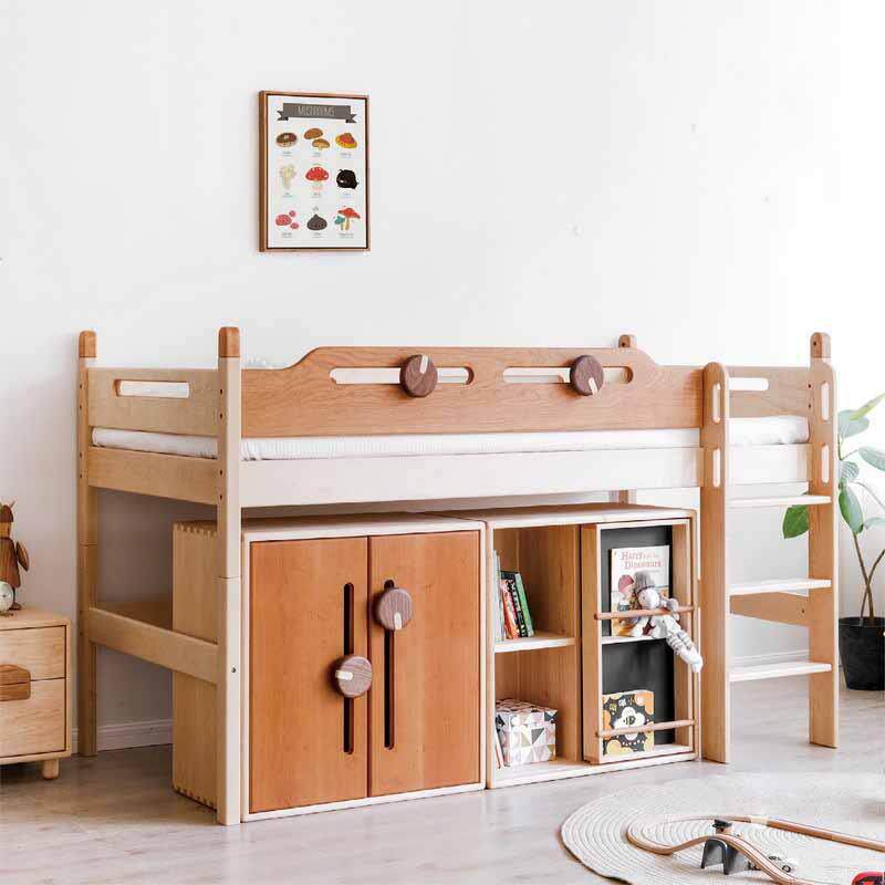 厂家发货单中枫高架床高低半高床带护栏房人子木MG-RTC-K实木儿床