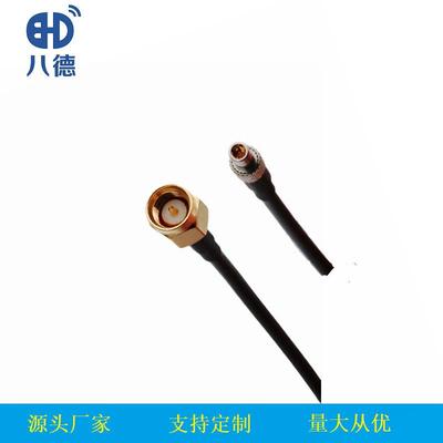 八德SMA-J公头内DRI螺内针转SS直公头镀镍连接接器R测试线G174C连