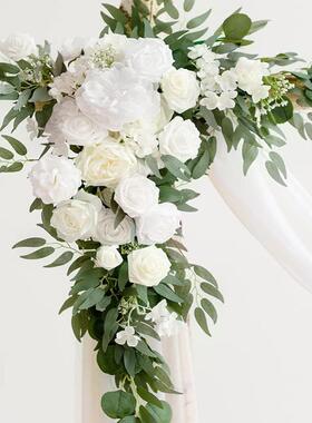 马逊爆仿真拱门礼花帷幔A488白兰仿真花款婚装饰派对草聚会坪户外