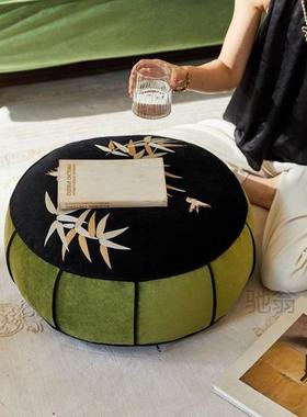 麓刺r巴山竹JWX夜坐墩绣蒲团坐垫榻榻客人厅地上懒沙发多用禅垫米