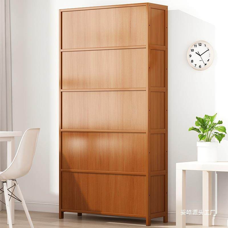 my实木书柜带门家儿式童角落书架网红美窄电视墙边230226柜展示用