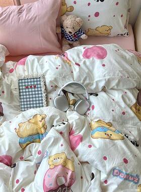 A类上四件纯棉240床25新款床单被套被罩床品学生宿F98SJT5M舍三件