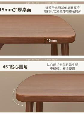 2025新款长方形曲木餐现代小户型SVS吃桌子桌可拆卸伸餐桌椅饭缩