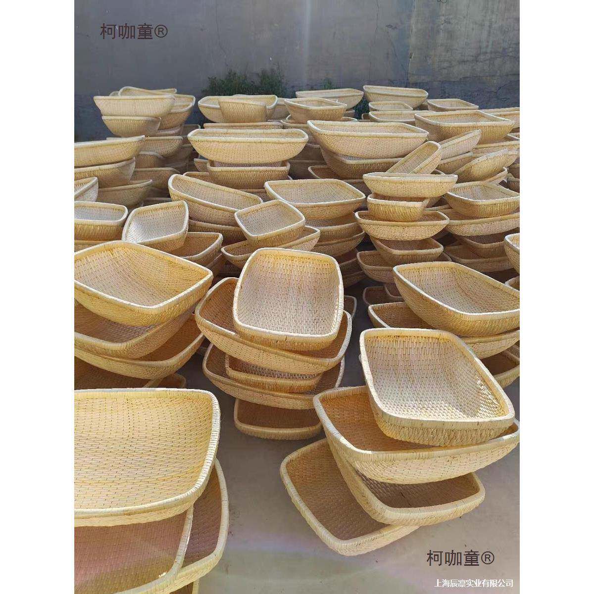 柳编笸箩藤收纳编长方形馒头筐家用筐大号现捞柯咖童箩筐簸箕柳条