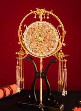 如诗新娘结婚中手工扇秀SP-175如禾服式成品手持婚扇出嫁友闺朋蜜