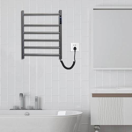 跨境电热架AOA毛巾架智烘能度调节发热置物温家用免打孔浴室发热