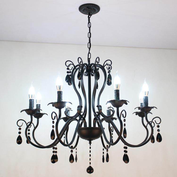 简约轻奢水艺晶铁客厅灯餐厅卧室美后现式代蜡烛灯服装344店个性,家装灯饰光源,智能吊灯,淘宝优惠券,粉丝福利购,淘宝优惠卷