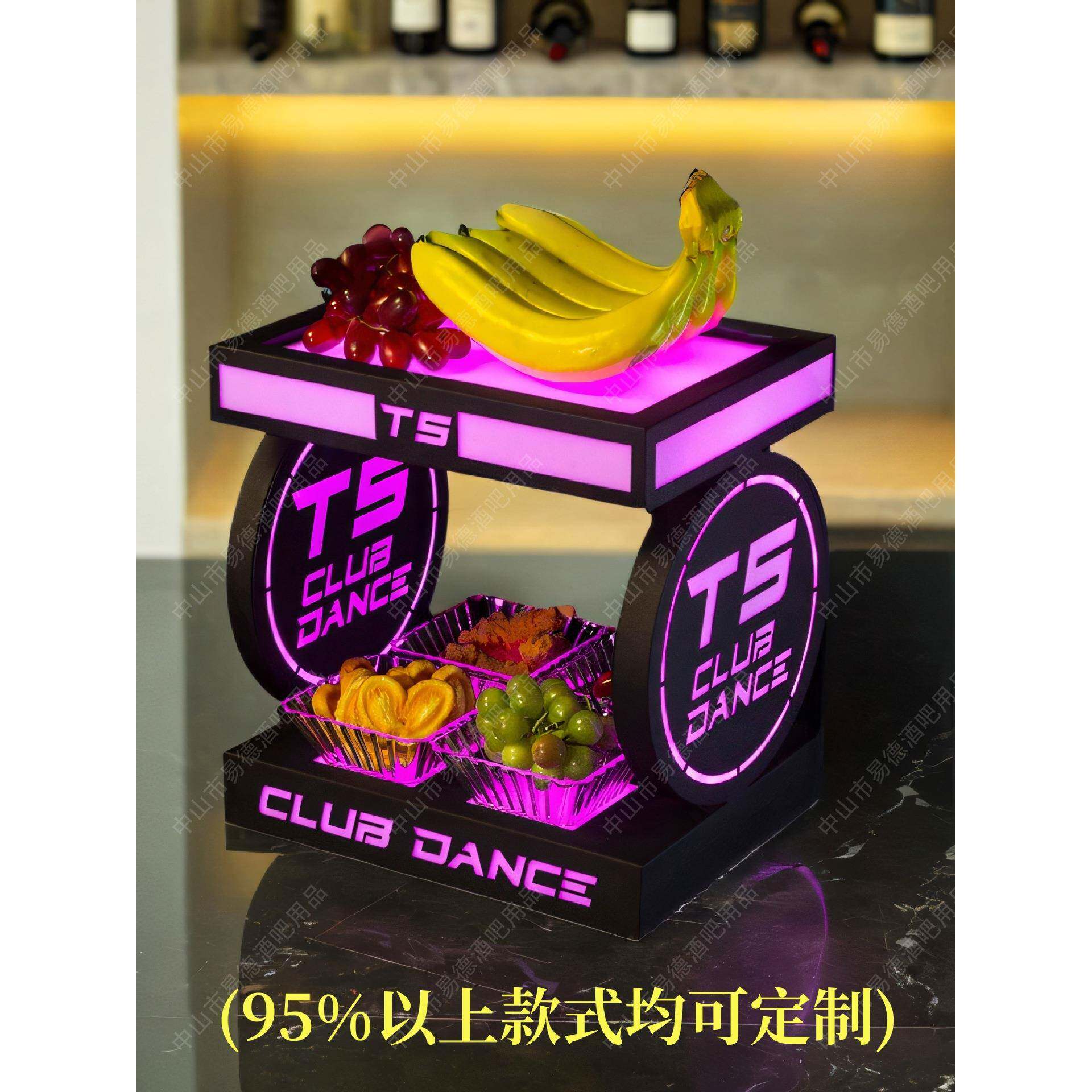 酒吧TV发光果盘E架LDK两层三层亚克力充电网红意新75423594创款小