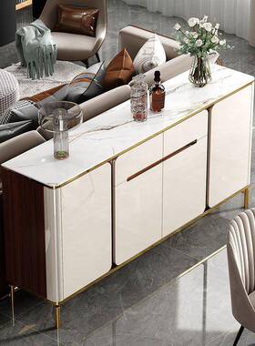 轻奢ILS板岩餐柜客柜厅家用靠墙多边功能酒柜简约储物茶水餐厅碗