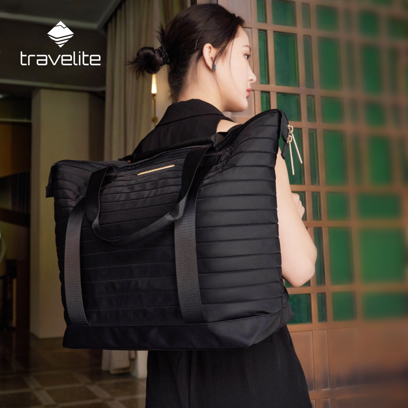 Travelite华缎尼龙大容量托特包