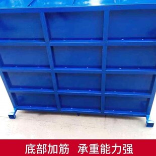 新品铁皮金属周h转箱大铁箱车间重型物料箱带盖仓储堆垛大铁框废