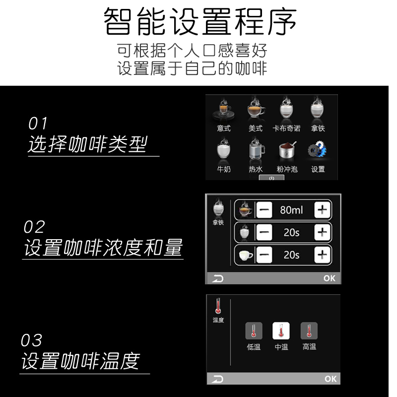 EB亿贝斯特意式咖啡机家用全自动110V小型商用咖啡机研磨一体