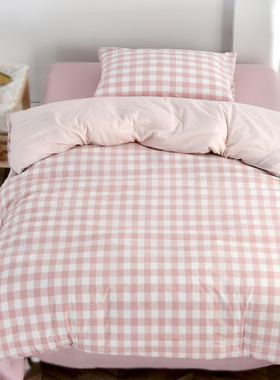 纯棉被套色织格单件学生宿舍单人纯棉被罩1F00全棉柔软亲肤150x21