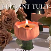 卧室熏香香薰蜡烛香氛小众郁金香礼盒送女生生日礼物可爱摆件高级