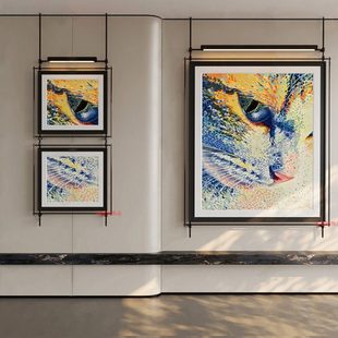 现代轻奢壁灯金属杆装饰画酒店美容院立体玄关高级背景墙装置壁挂