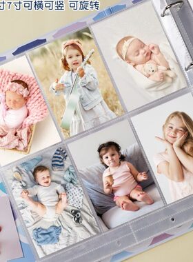 横版全l家庭in成7寸5寸kids儿童影集k相册6寸宝宝e礼物tw竖版长