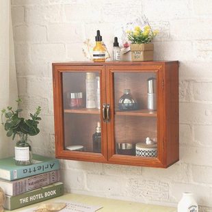 实木墙面客厅卫生间厨房卧室吊柜小柜子壁橱挂柜壁柜收纳盒置物架