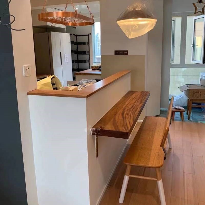 黑胡桃木板桌板原木大板茶桌整板台D面板电动升降桌面板实木板定