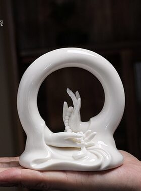 和谐车载摆件禅意佛手车内饰品创意个性佛手家居陶瓷仪表盘工艺