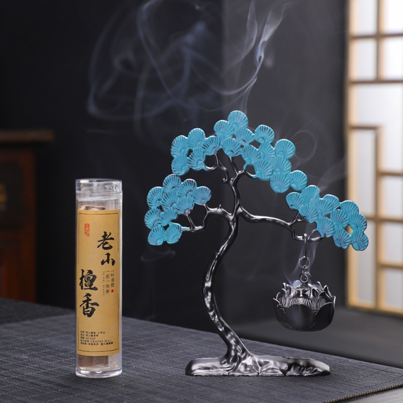 家用茶道香炉室内家用香t薰炉檀香鹅梨帐中线盘香炉创意桌面摆件