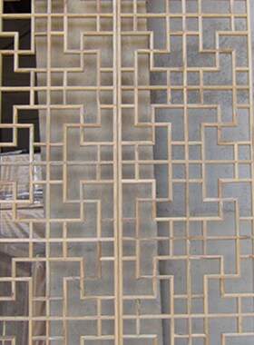 仿古门窗 家装窗格 中式装修 电视背景 万O字格屏风玄关隔断定做