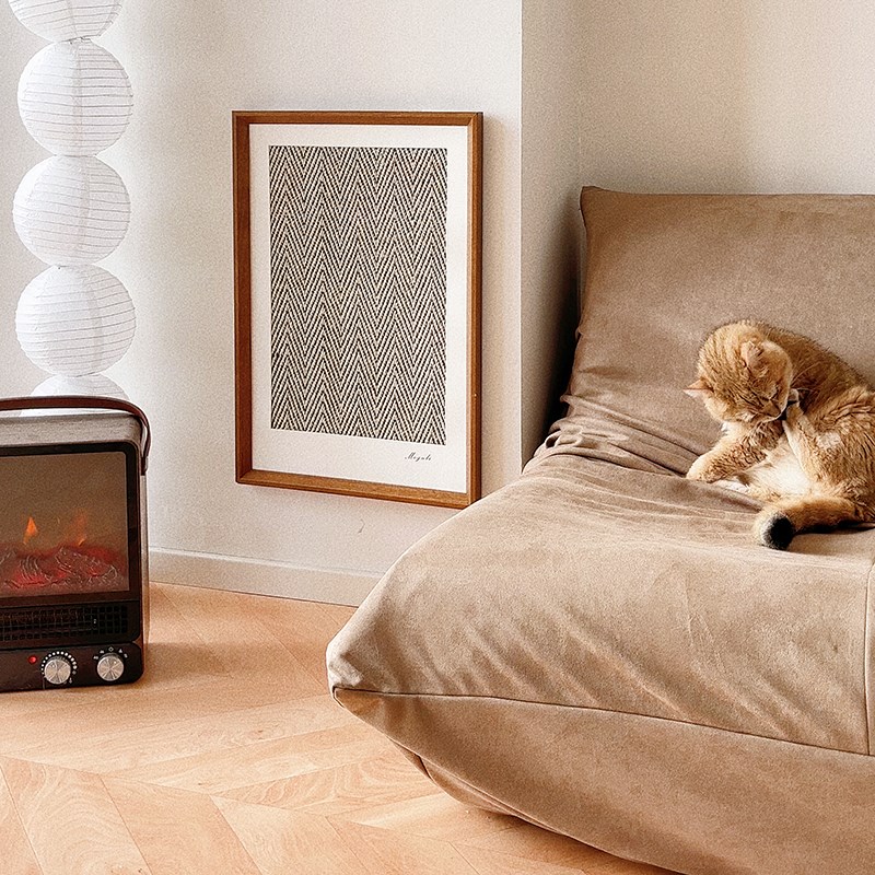 装饰画猫抓板 剑麻藤编耐磨不掉屑耐抓立式亚麻木质猫爪板抓不烂