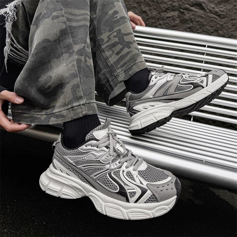 男鞋2025新款春秋季板鞋男士增高鞋男百搭老爹鞋潮款运动休闲鞋男