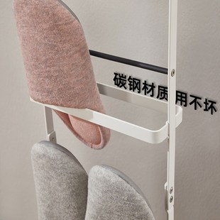 入户倾斜式门后极窄极薄斜放式简单厕所凉拖鞋架钢架结实牢固铁架