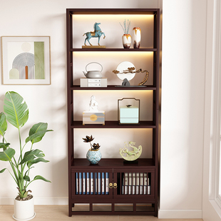博古架中式茶柜置物架多宝阁茶叶展示柜非实木古董摆件陈列架书架