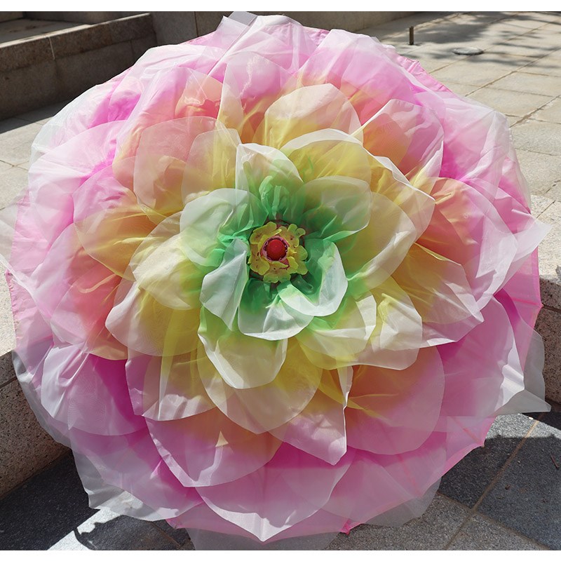 牡丹花伞舞蹈舞台演出伞晚会表演开场舞舞台用舞蹈伞道具手拿花伞