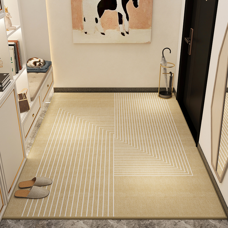 奶油风防滑地垫入户门垫高级感法式客厅地毯玄关进门口家用脚垫厚
