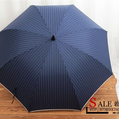 日单晴雨伞高品质长柄伞男士商务雨伞条纹直柄雨伞双人超大情侣伞