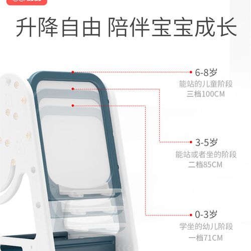 儿童画画板宝宝画板n磁性小黑板家用无尘Y支架式婴幼儿双面写字板