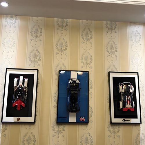 适用于高车积木42161 42162 42123 上墙相框挂墙展示装饰背景板