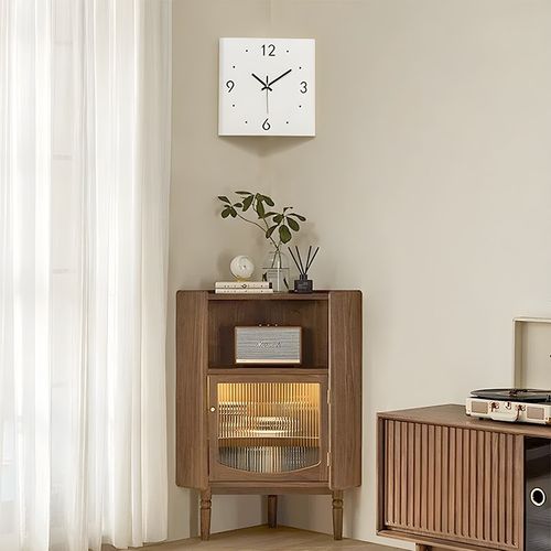 现代简约客厅餐厅玄关转角阴角发光静音高级感感应发光时尚挂钟