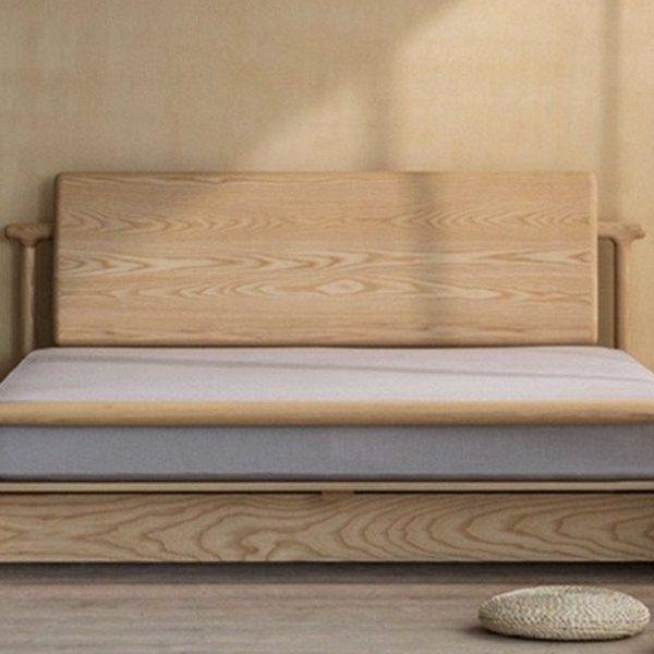 日式原木双人床白蜡木卧室带抽屉实木床简约现代储物高箱床定制,住宅家具,实木床,淘宝优惠券,粉丝福利购,淘宝优惠卷