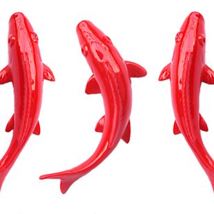 墙面壁饰鱼家欧式装饰鱼荷叶立体客厅墙饰鱼群创意树脂玄关壁挂件