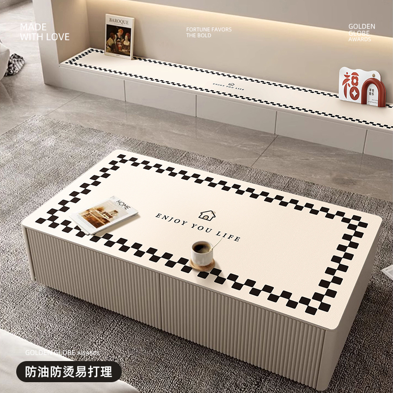 茶几垫防水防油客厅o电视柜桌垫轻奢高级感免洗防烫餐桌布台面垫