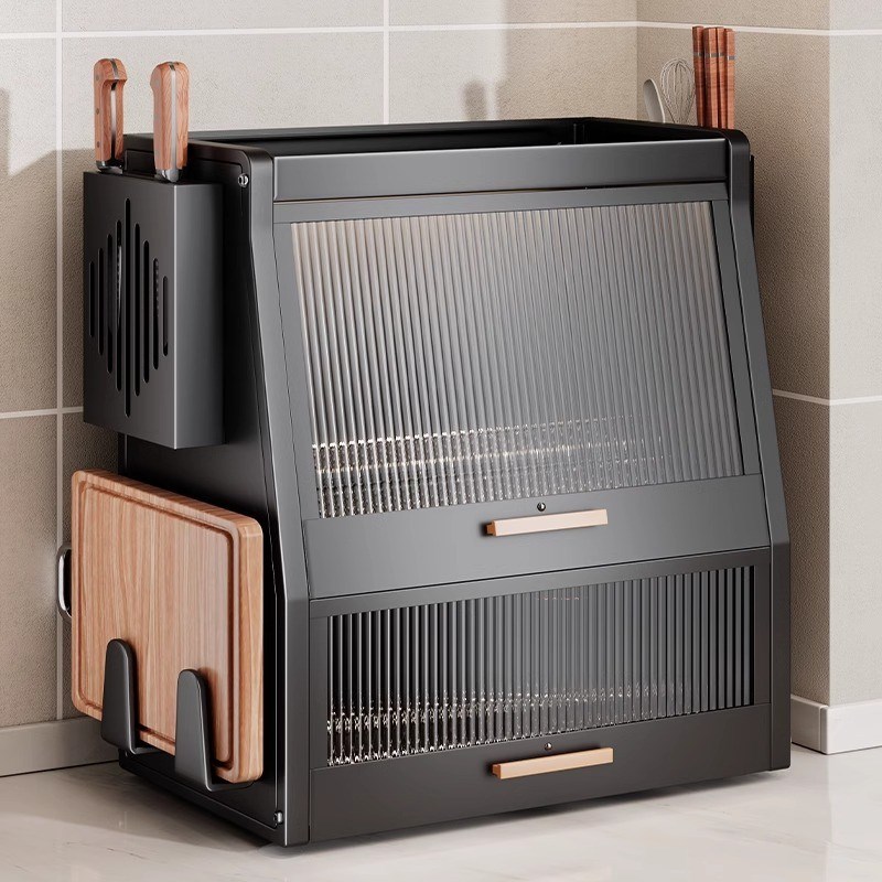 厨房台面置物架h碗架餐具柜多功能碗盘碗碟收纳架家用双层沥水碗