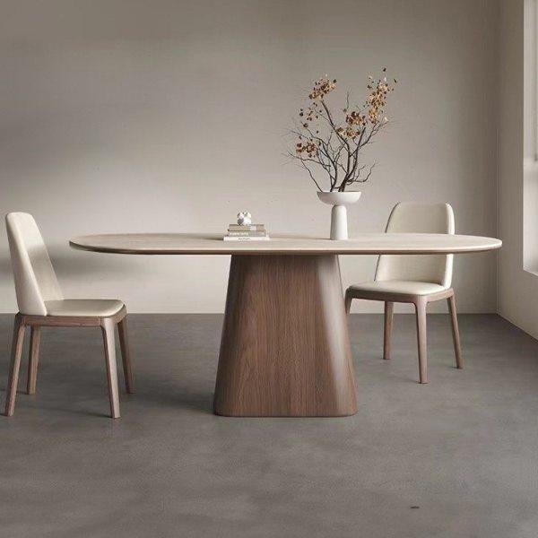 北欧岩板餐桌椅组合现代简约家用小户型复古风长方形白蜡实木饭桌,住宅家具,岩板餐桌,淘宝优惠券,粉丝福利购,淘宝优惠卷