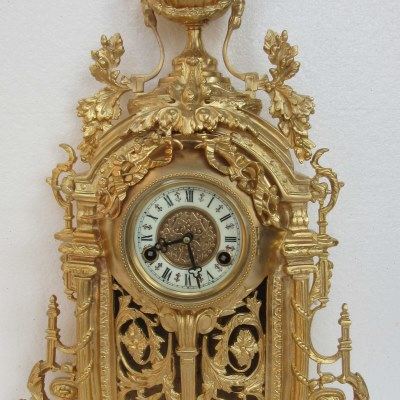 钟表铸铜巴洛克镂空机械座钟镀金欧式黄铜仿古董复刻报时立钟摆钟,家居饰品,座钟,淘宝优惠券,粉丝福利购,淘宝优惠卷