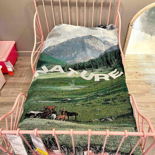 轻奢感风景草地北欧棉线编织挂毯 沙发垫盖毯绿色毯子挂毯装饰画,居家布艺,挂毯/壁毯,淘宝优惠券,粉丝福利购,淘宝优惠卷